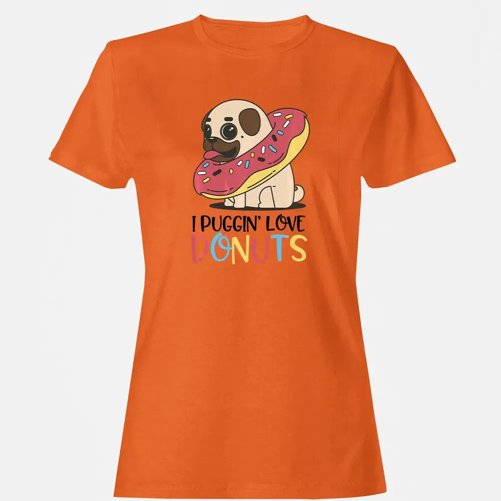 I Puggin Love Donuts Gift Pug Donut  Sweat Women's T-shirt - 11
