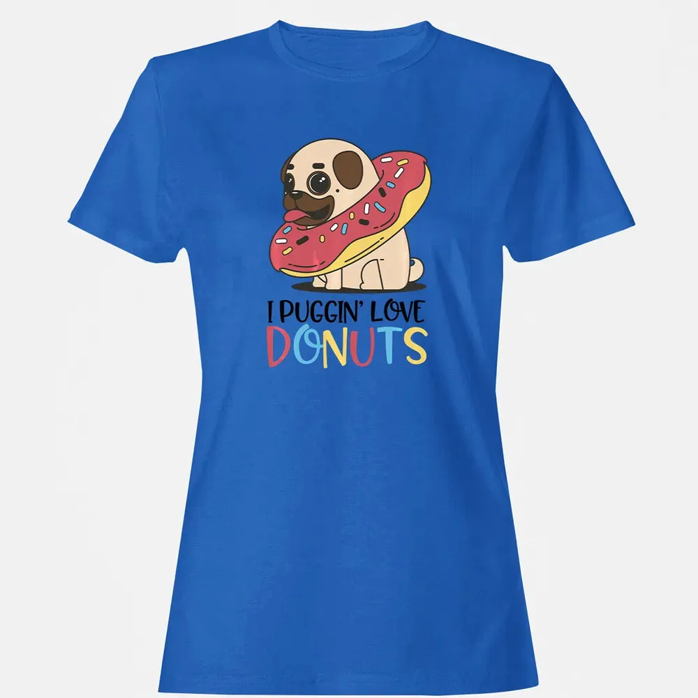 I Puggin Love Donuts Gift Pug Donut  Sweat Women's T-shirt - 14