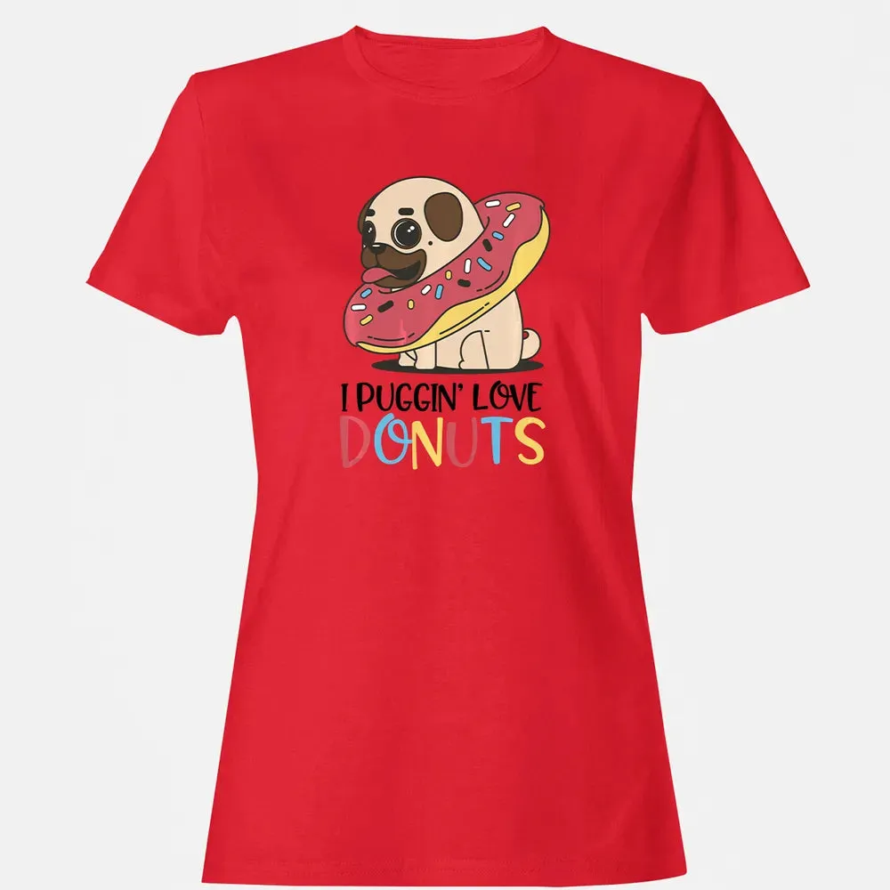 I Puggin Love Donuts Gift Pug Donut  Sweat Women's T-shirt - 13