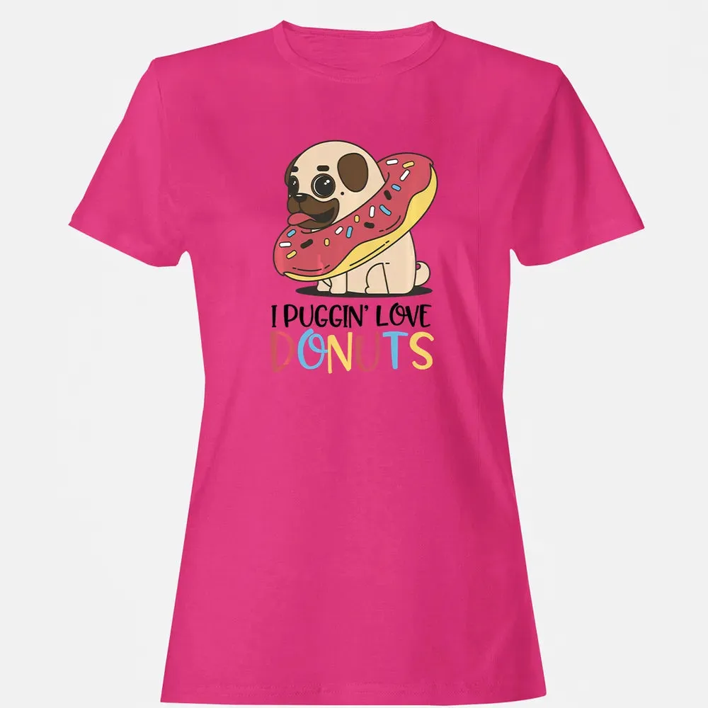 I Puggin Love Donuts Gift Pug Donut  Sweat Women's T-shirt - 6