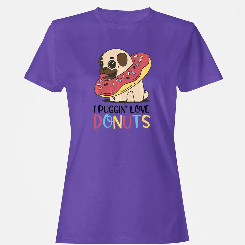 I Puggin Love Donuts Gift Pug Donut  Sweat Women's T-shirt - 12