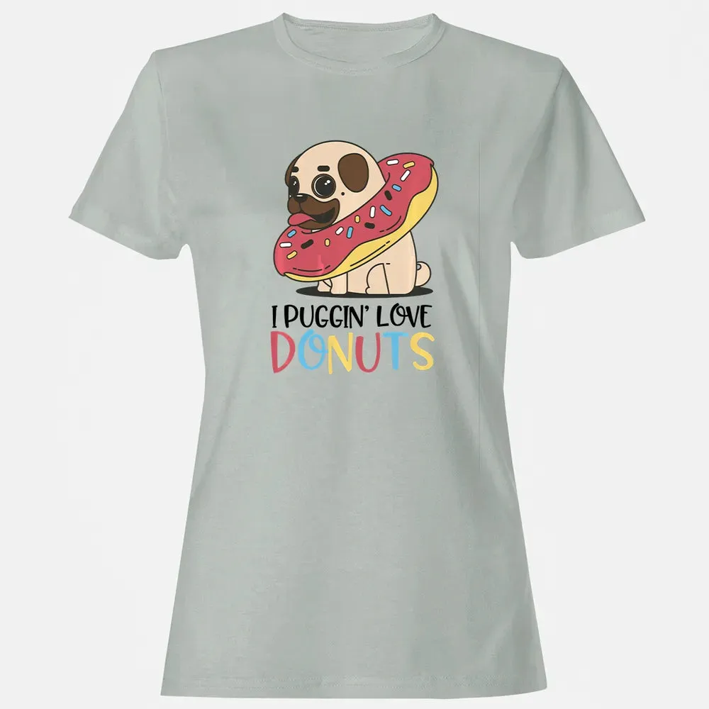 I Puggin Love Donuts Gift Pug Donut  Sweat Women's T-shirt - 2
