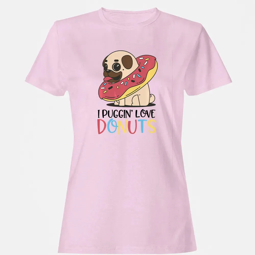 I Puggin Love Donuts Gift Pug Donut  Sweat Women's T-shirt - 9