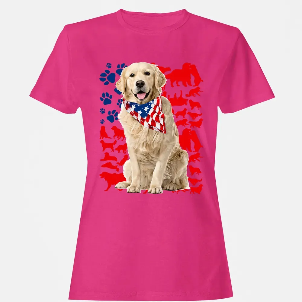 Golden Retriever 4th Of July Women's T-shirt - 6