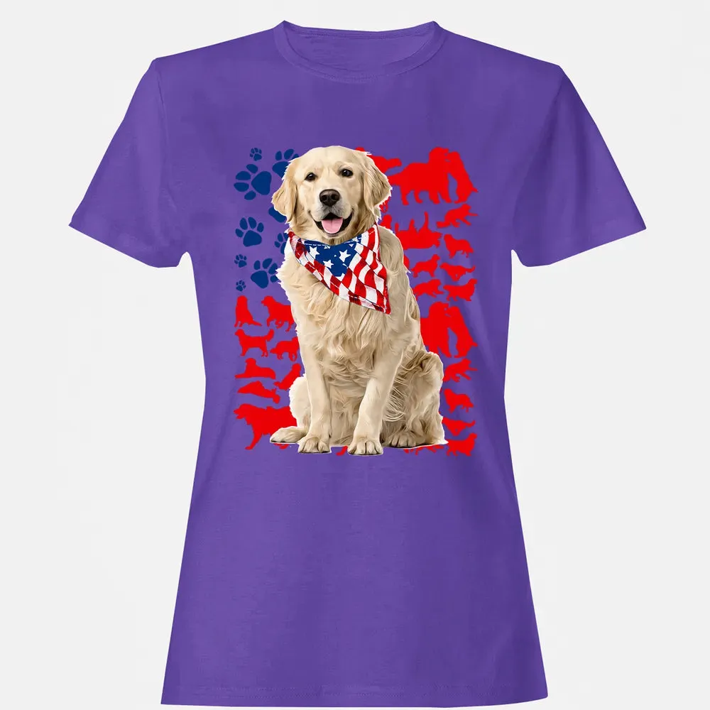 Golden Retriever 4th Of July Women's T-shirt - 12