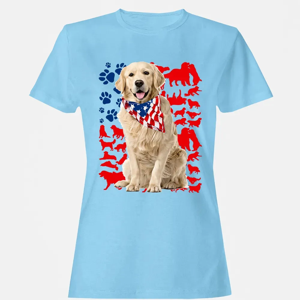 Golden Retriever 4th Of July Women's T-shirt - 8