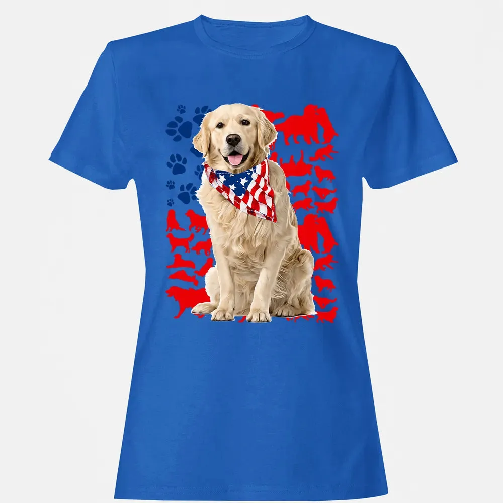 Golden Retriever 4th Of July Women's T-shirt - 14