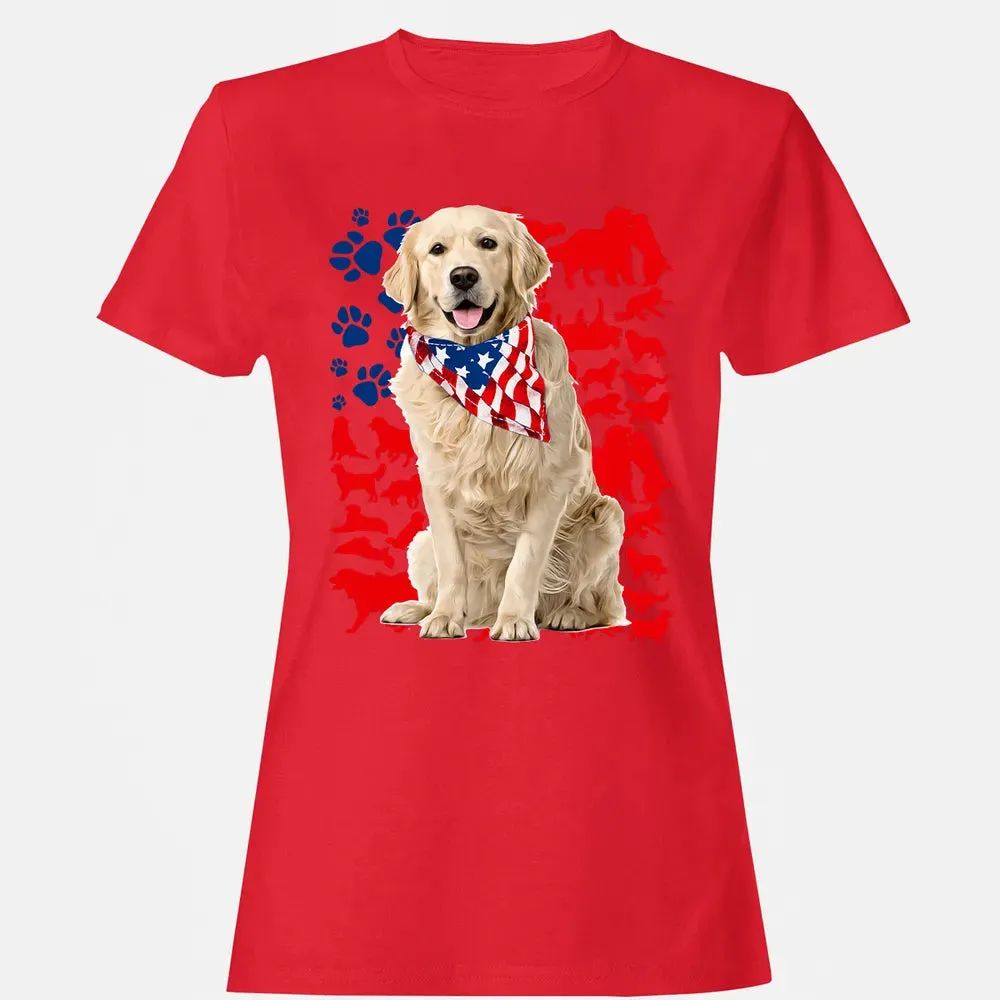 Golden Retriever 4th Of July Women's T-shirt - 13
