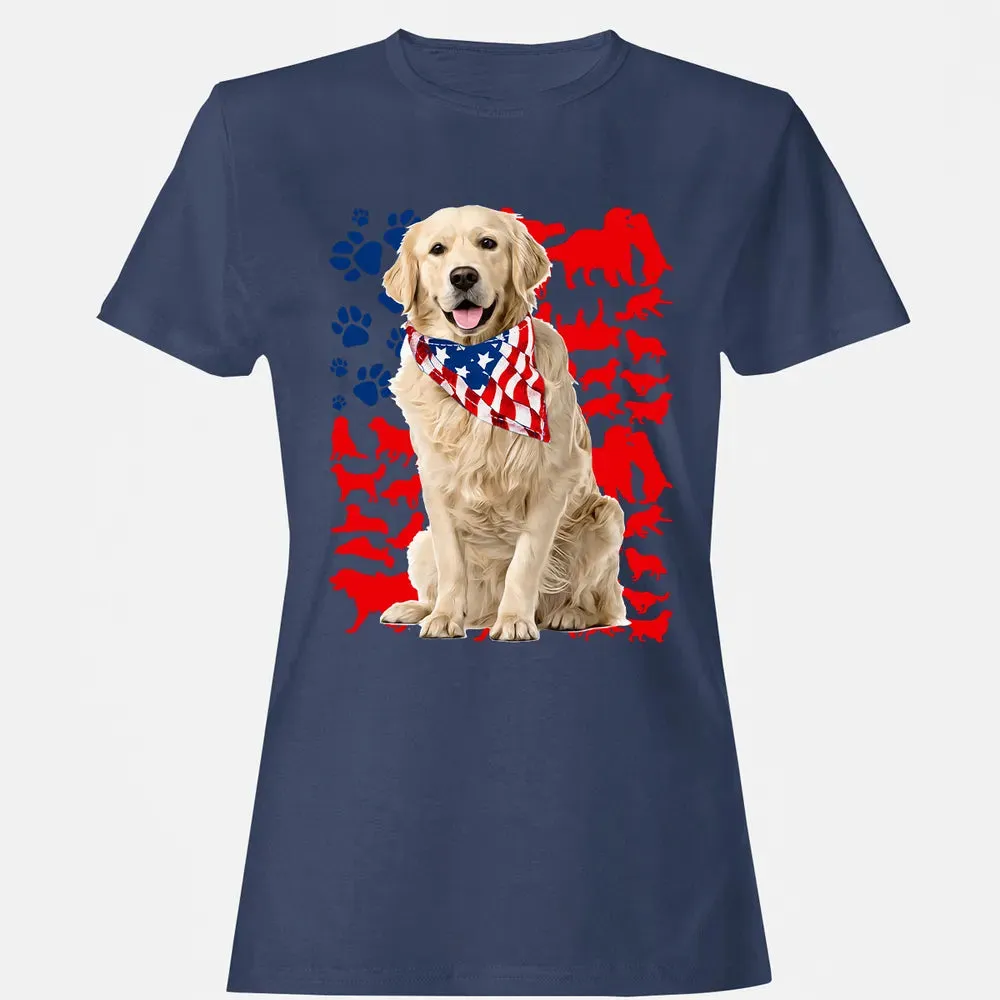 Golden Retriever 4th Of July Women's T-shirt - 10