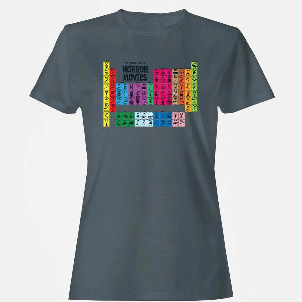 The Periodic Table Of Horror Movies Women's T-shirt - 3
