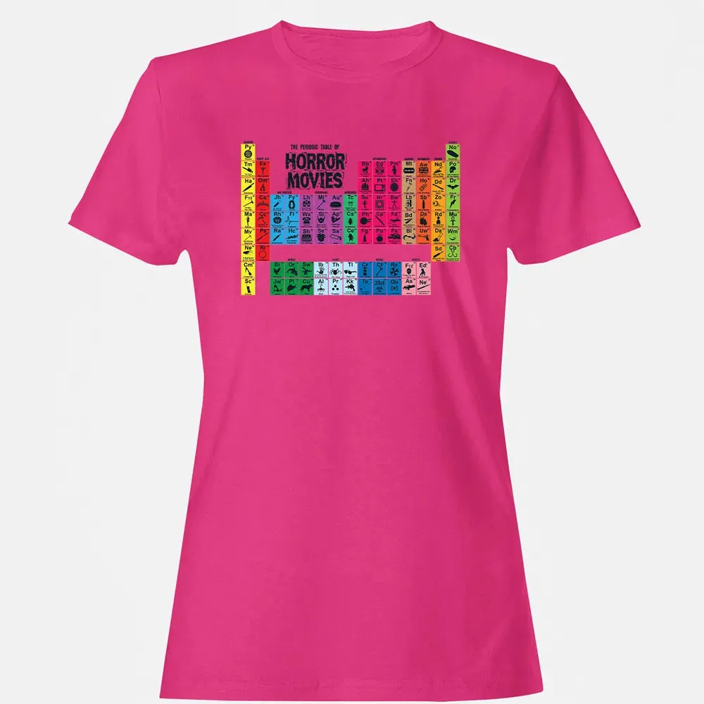The Periodic Table Of Horror Movies Women's T-shirt - 6