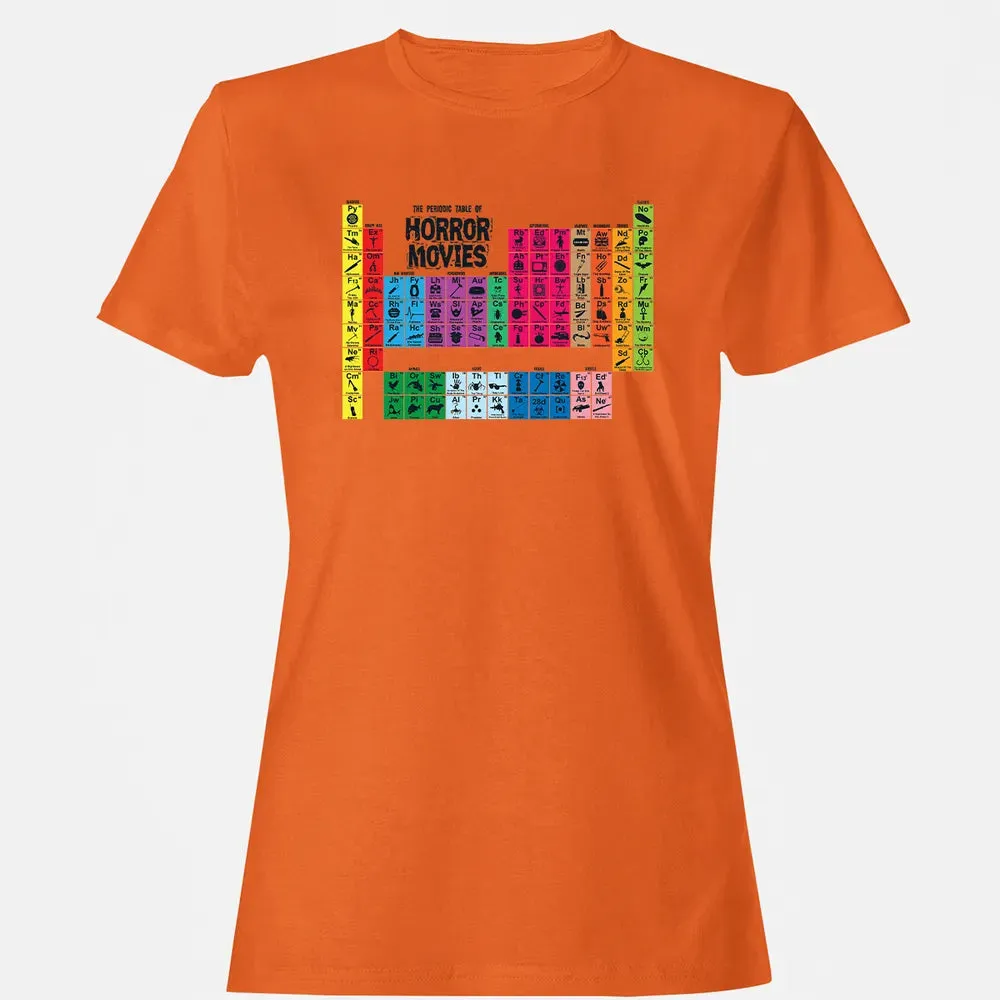 The Periodic Table Of Horror Movies Women's T-shirt - 11
