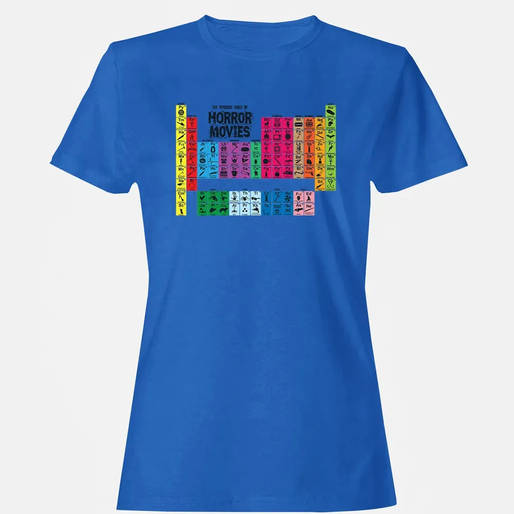 The Periodic Table Of Horror Movies Women's T-shirt - 14