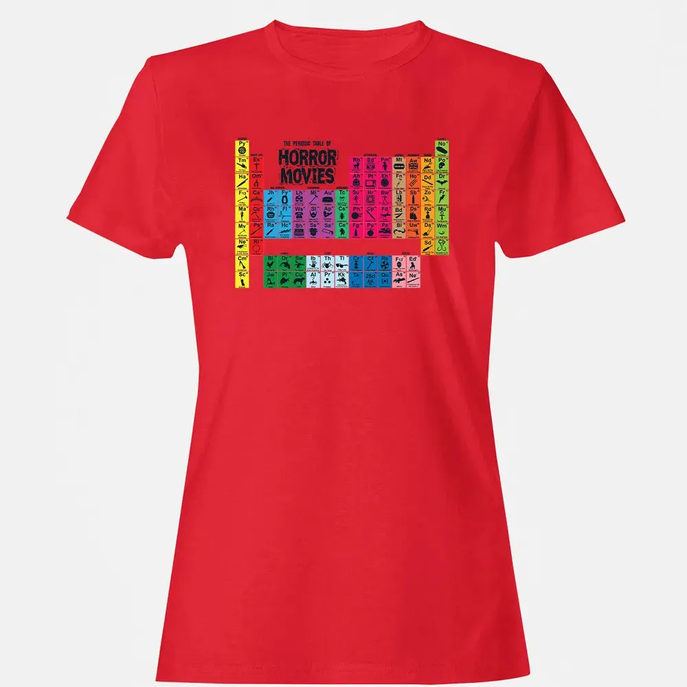 The Periodic Table Of Horror Movies Women's T-shirt - 13