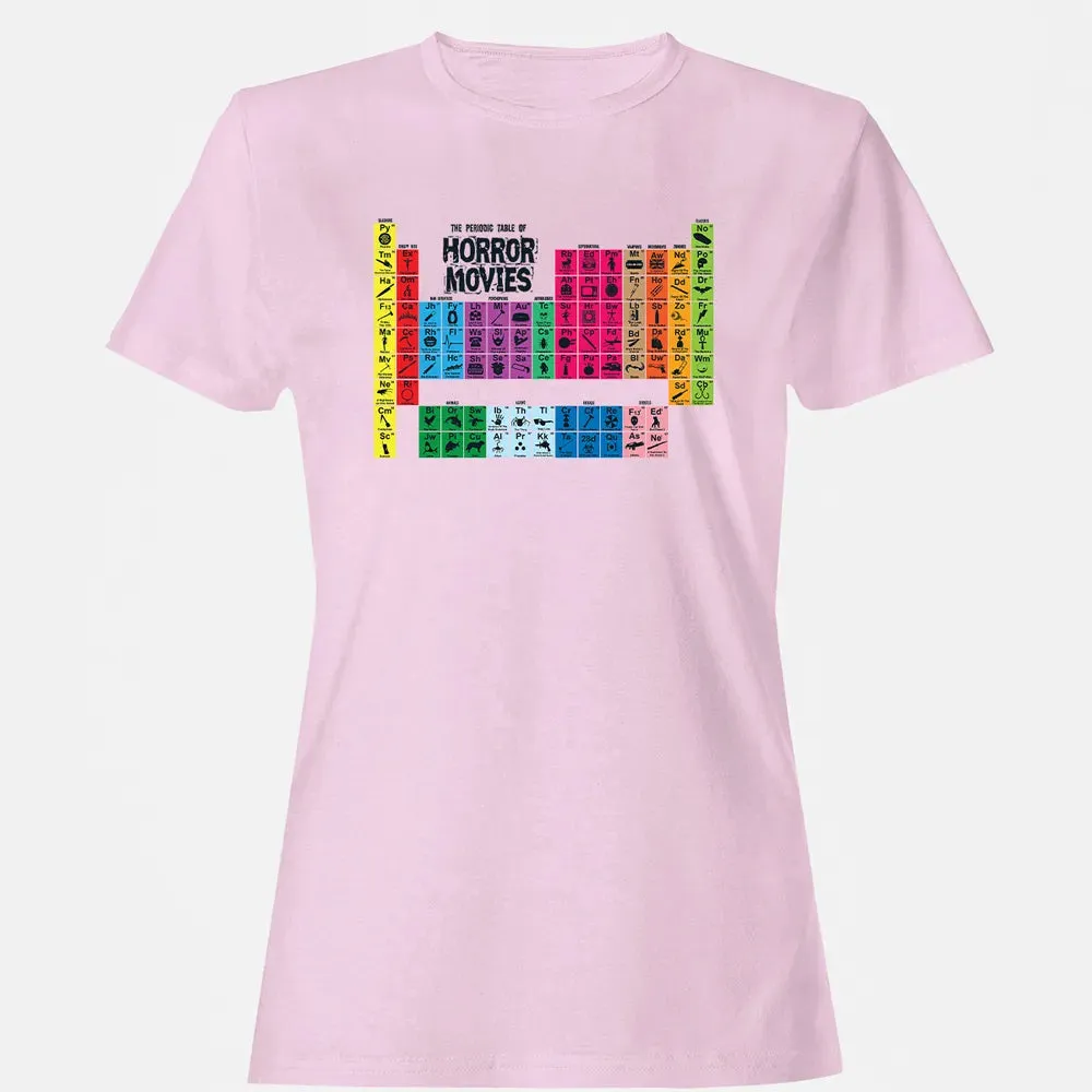 The Periodic Table Of Horror Movies Women's T-shirt - 9
