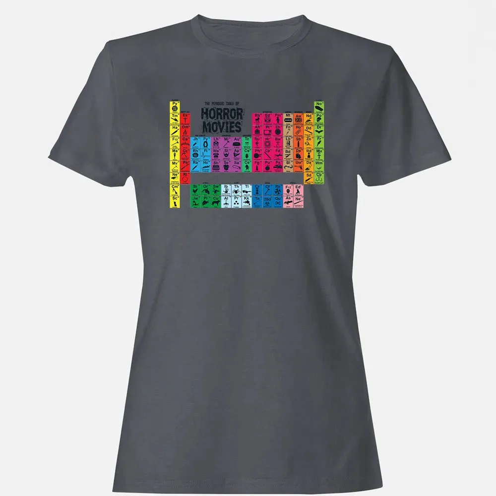 The Periodic Table Of Horror Movies Women's T-shirt - 5