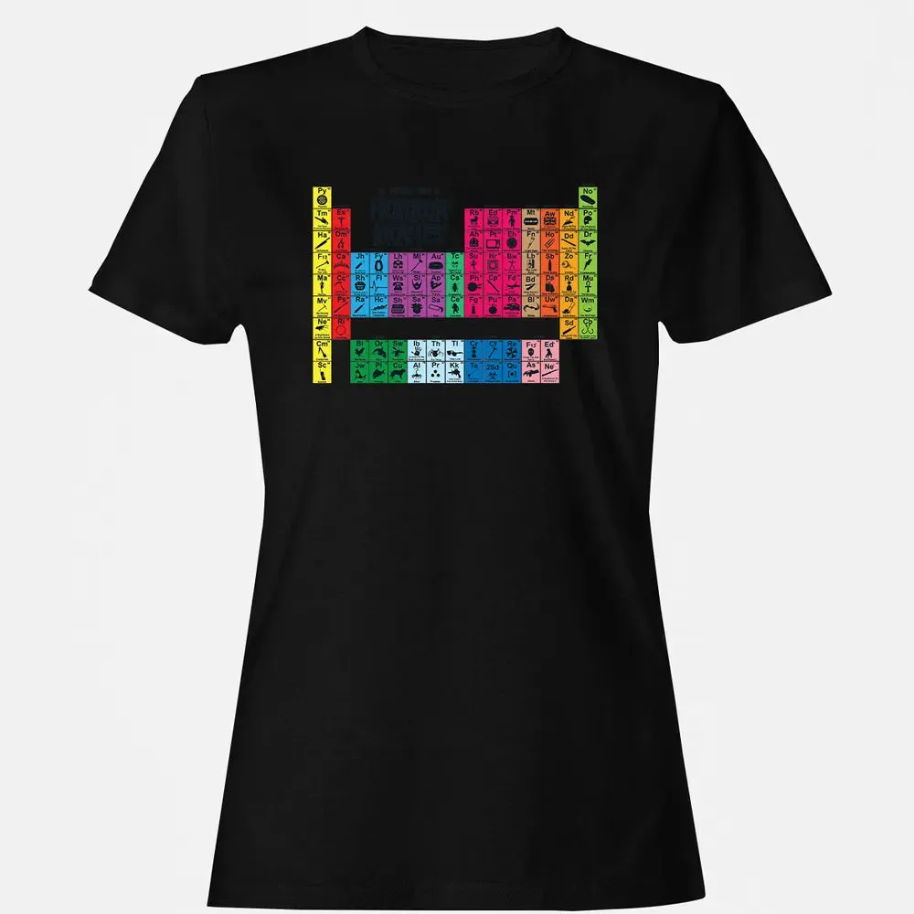 The Periodic Table Of Horror Movies Women's T-shirt - 16