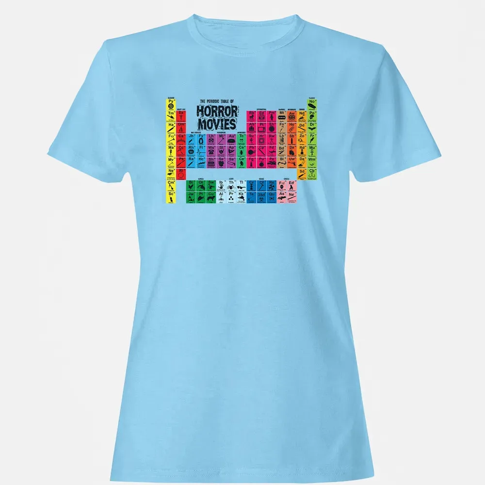 The Periodic Table Of Horror Movies Women's T-shirt - 8