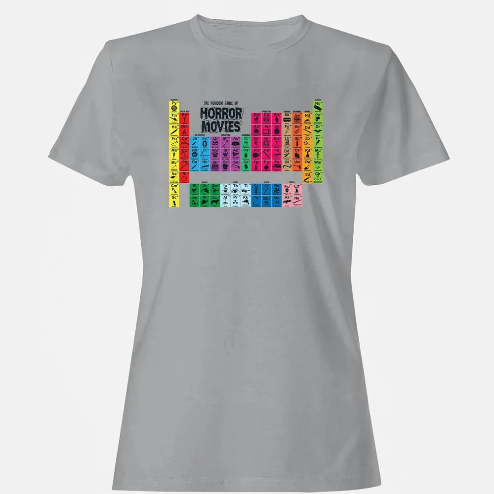 The Periodic Table Of Horror Movies Women's T-shirt - 15