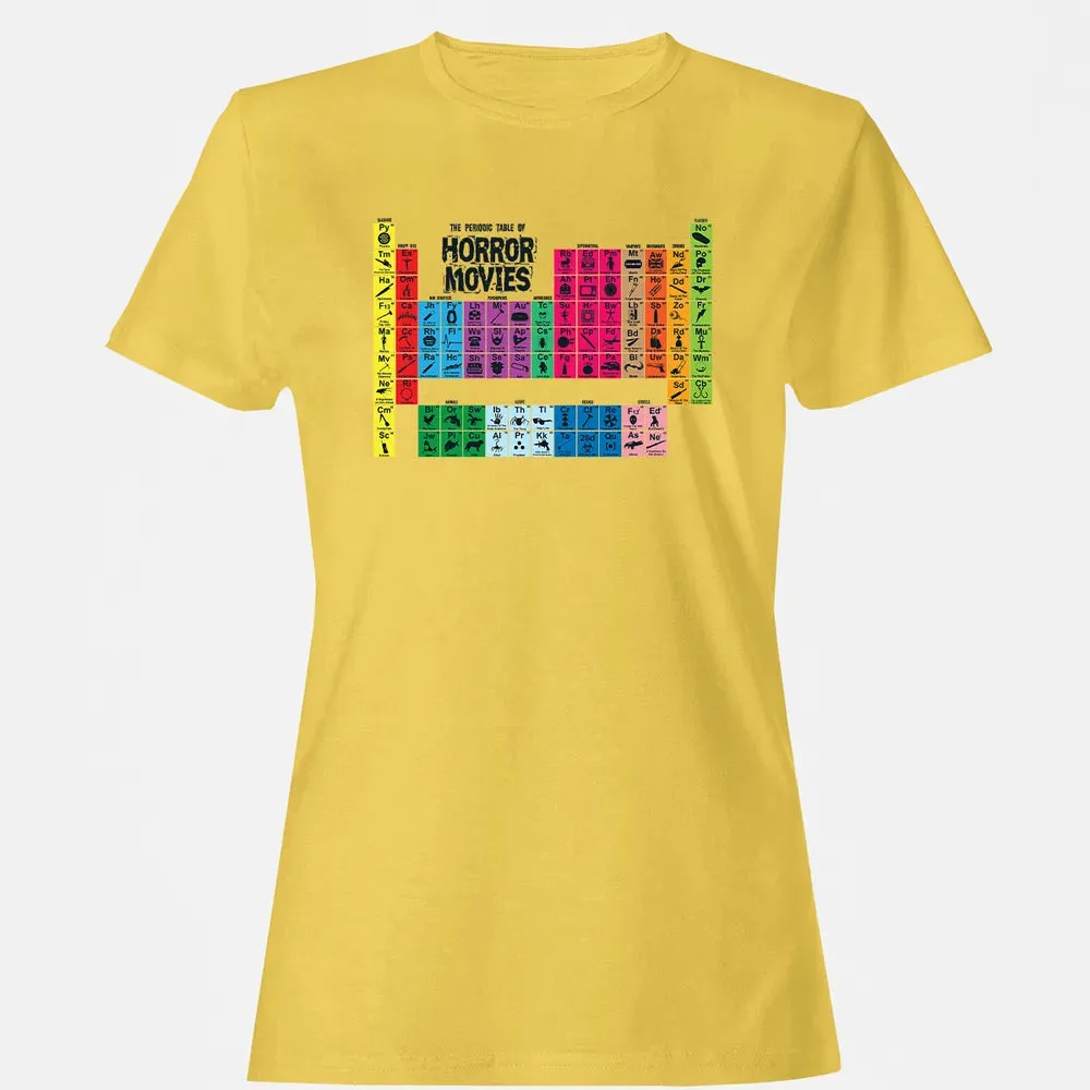 The Periodic Table Of Horror Movies Women's T-shirt - 4