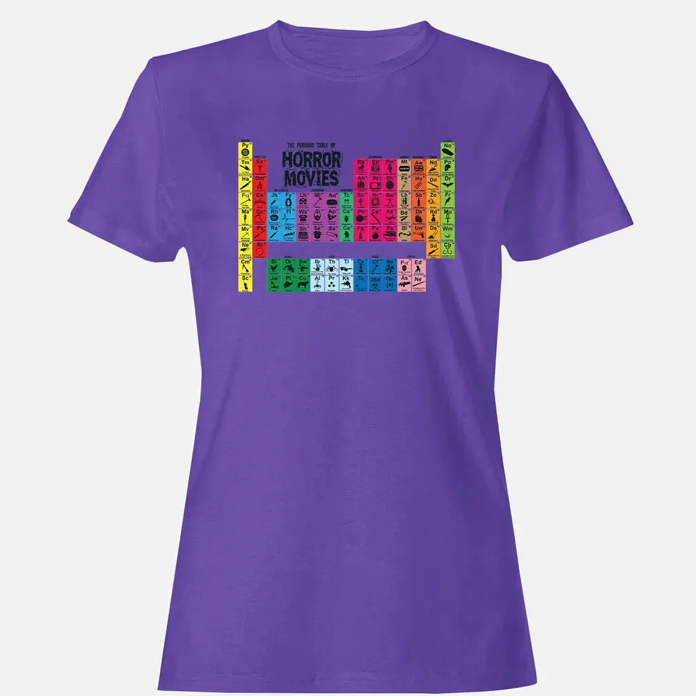 The Periodic Table Of Horror Movies Women's T-shirt - 12