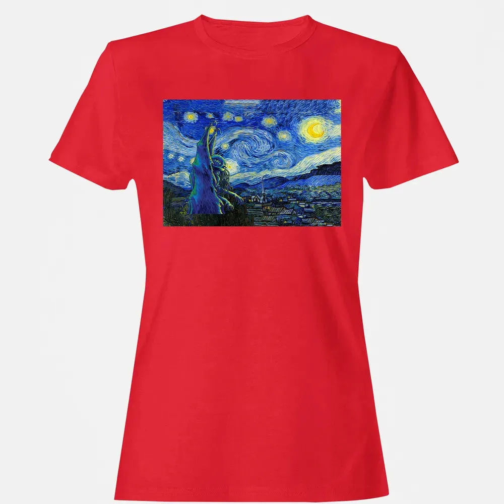 Cthulhu In Starry Night Women's T-shirt - 13