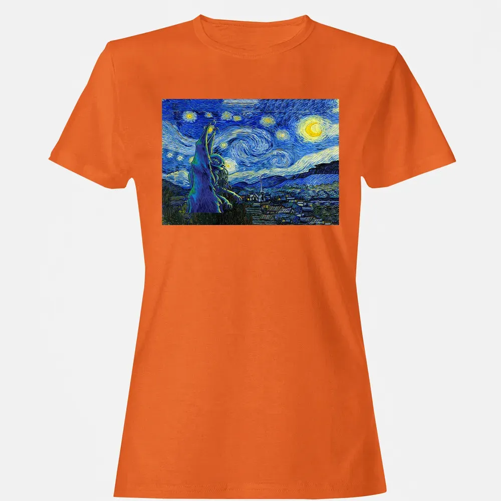 Cthulhu In Starry Night Women's T-shirt - 11