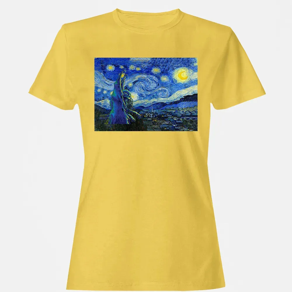 Cthulhu In Starry Night Women's T-shirt - 4