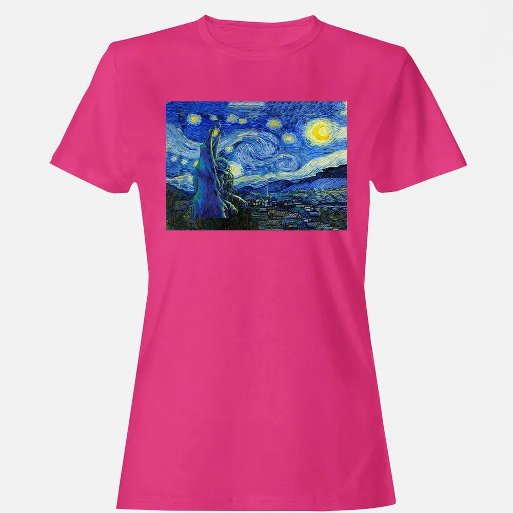 Cthulhu In Starry Night Women's T-shirt - 6