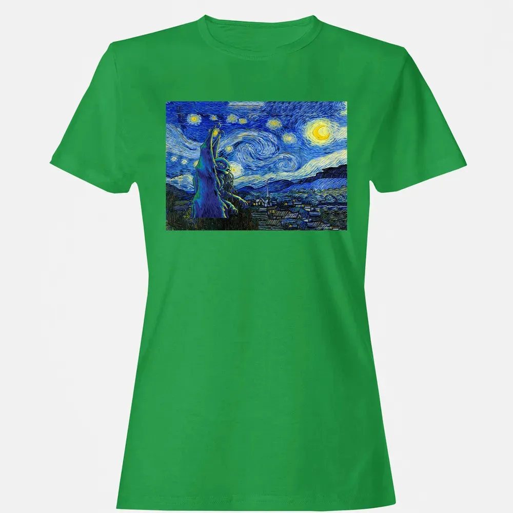 Cthulhu In Starry Night Women's T-shirt - 7