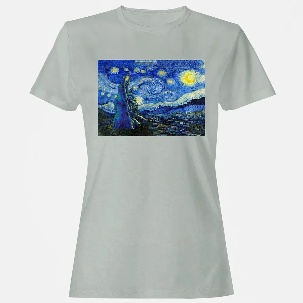 Cthulhu In Starry Night Women's T-shirt - 2
