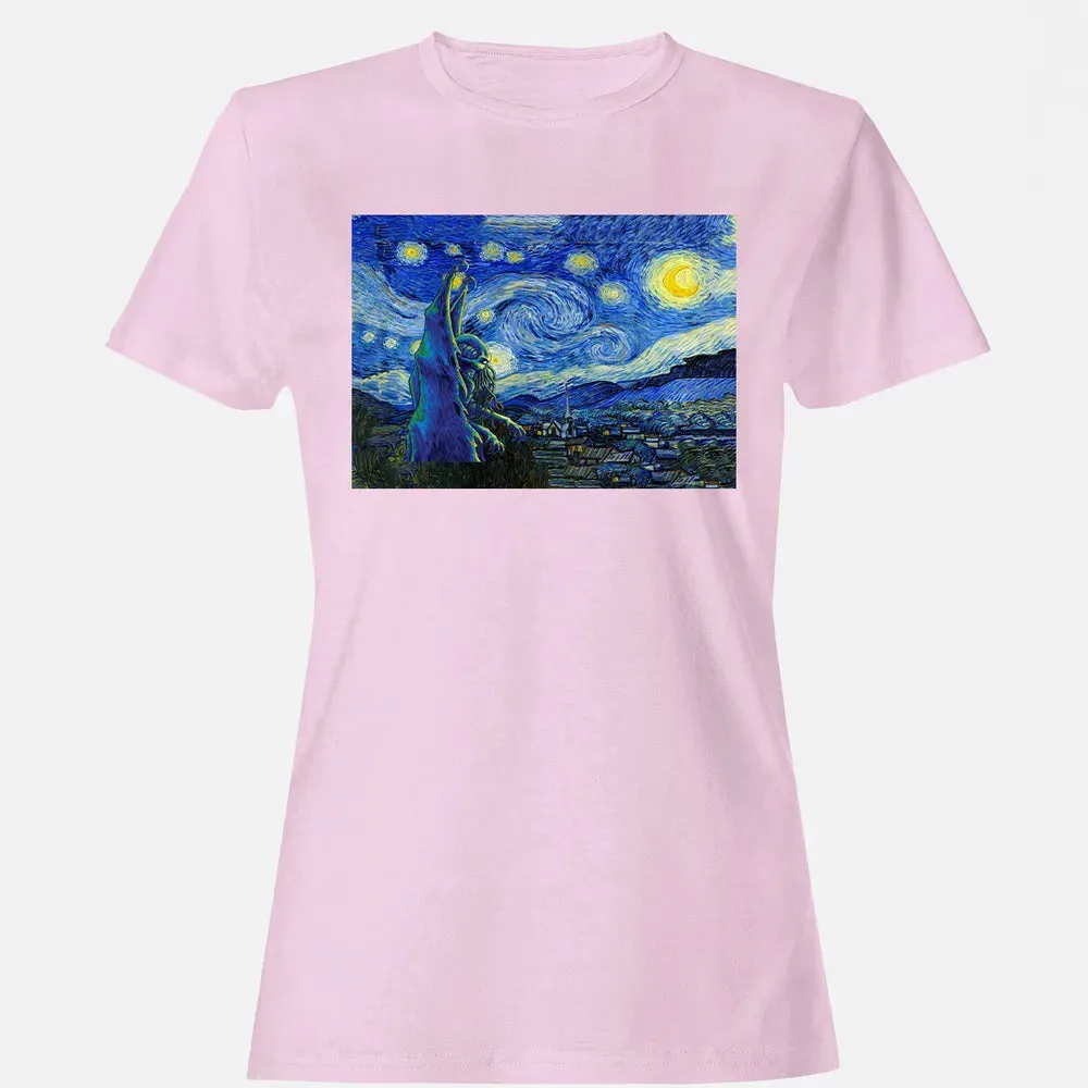 Cthulhu In Starry Night Women's T-shirt - 9