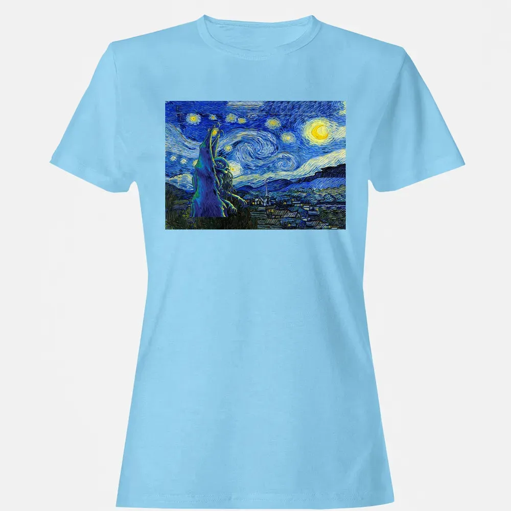 Cthulhu In Starry Night Women's T-shirt - 8