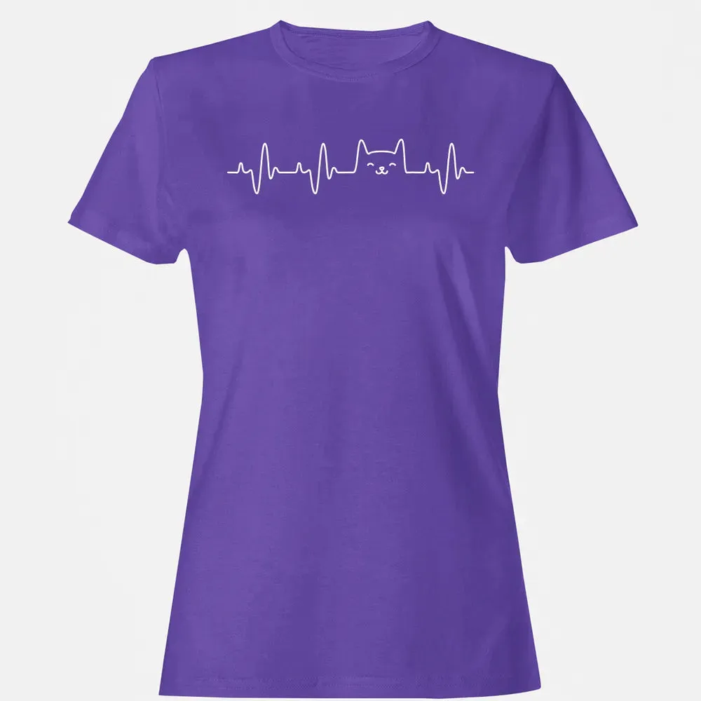Cat Heartbea Love Cats Women's Girls Cat Lover T Women's T-shirt - 12