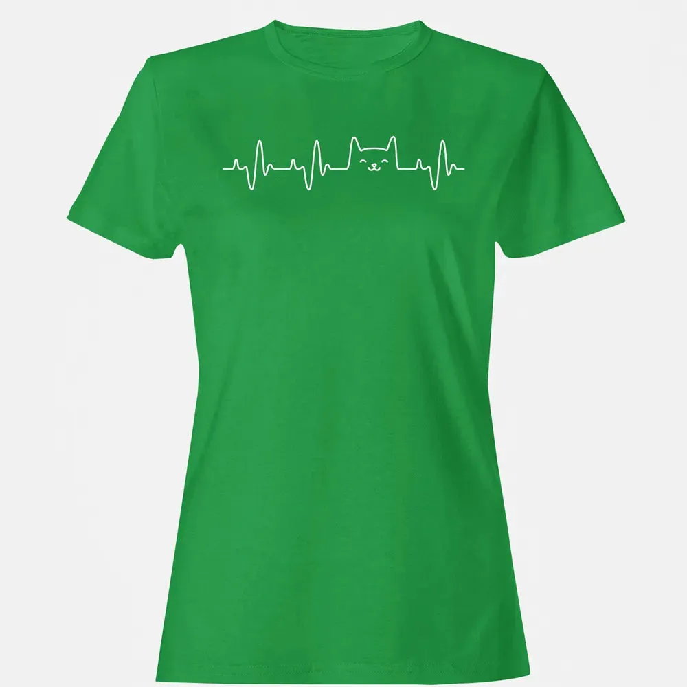 Cat Heartbea Love Cats Women's Girls Cat Lover T Women's T-shirt - 7