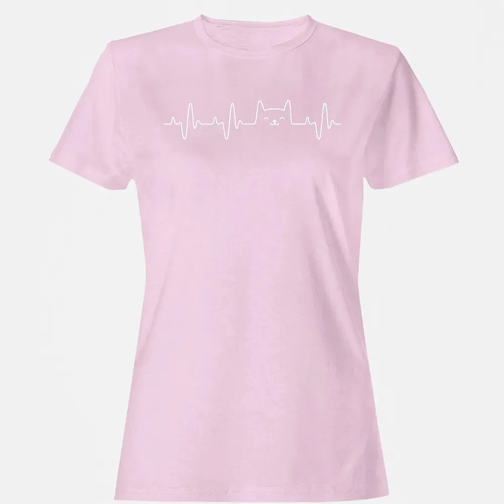 Cat Heartbea Love Cats Women's Girls Cat Lover T Women's T-shirt - 9