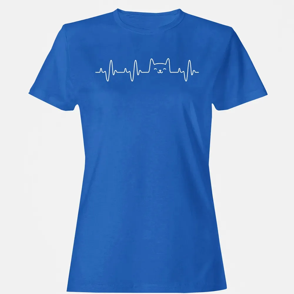 Cat Heartbea Love Cats Women's Girls Cat Lover T Women's T-shirt - 14