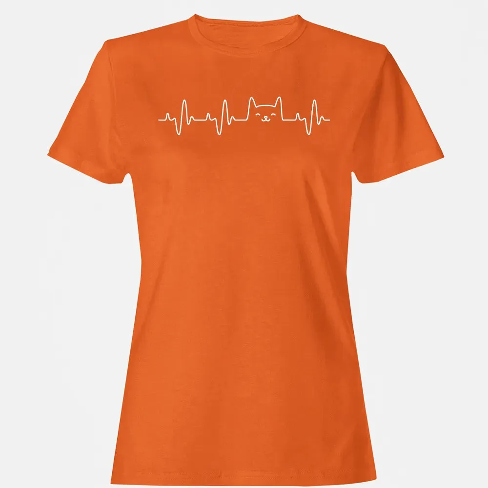 Cat Heartbea Love Cats Women's Girls Cat Lover T Women's T-shirt - 11