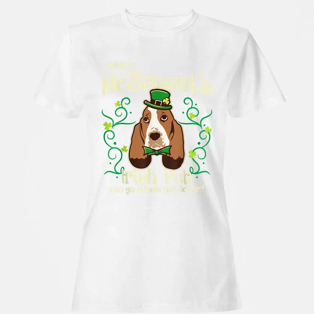Basset Hound Dog Gifts St Patricks Day Women's T-shirt - 16