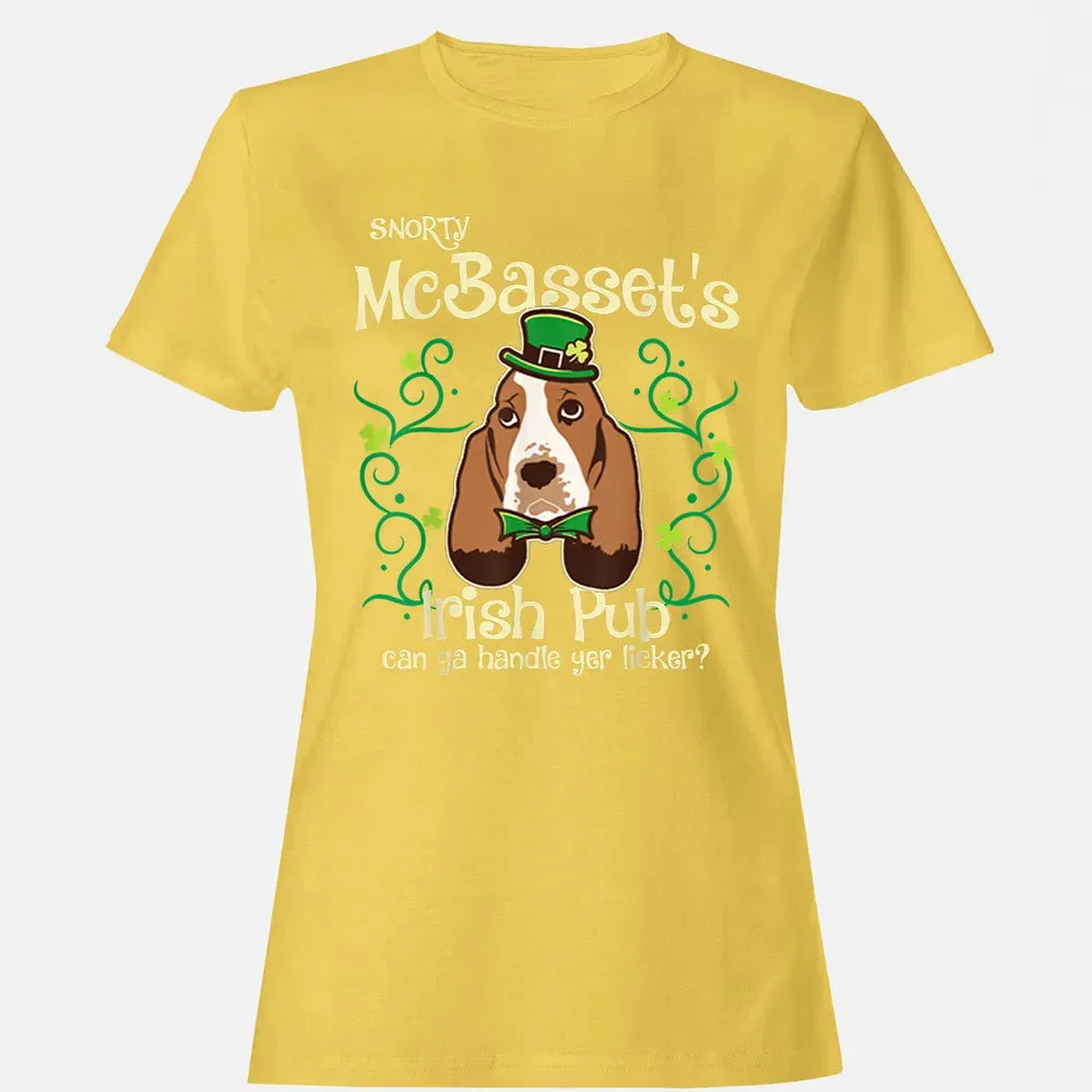 Basset Hound Dog Gifts St Patricks Day Women's T-shirt - 4