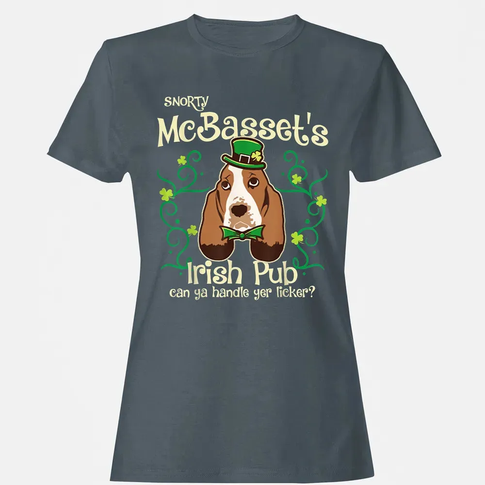 Basset Hound Dog Gifts St Patricks Day Women's T-shirt - 3
