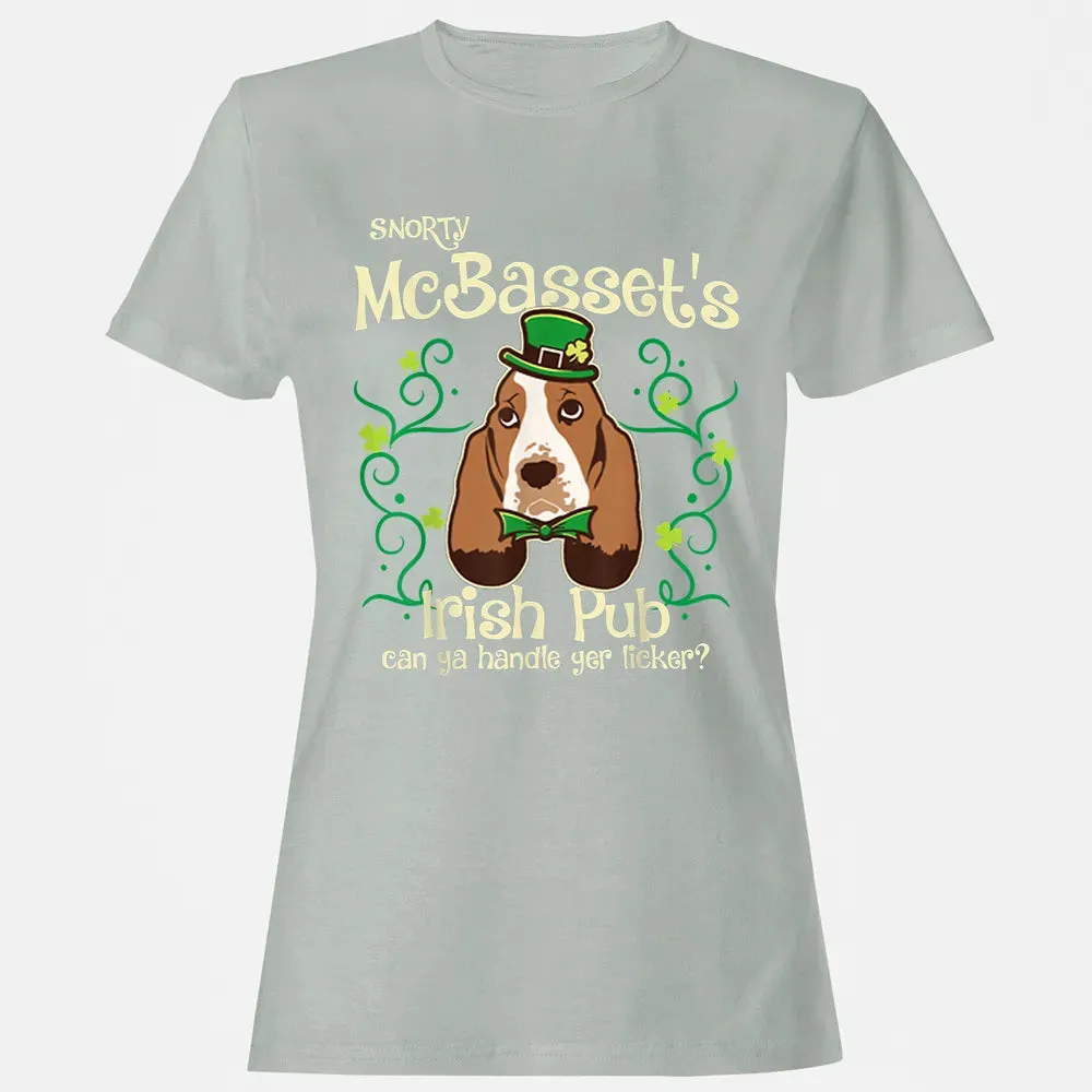 Basset Hound Dog Gifts St Patricks Day Women's T-shirt - 2