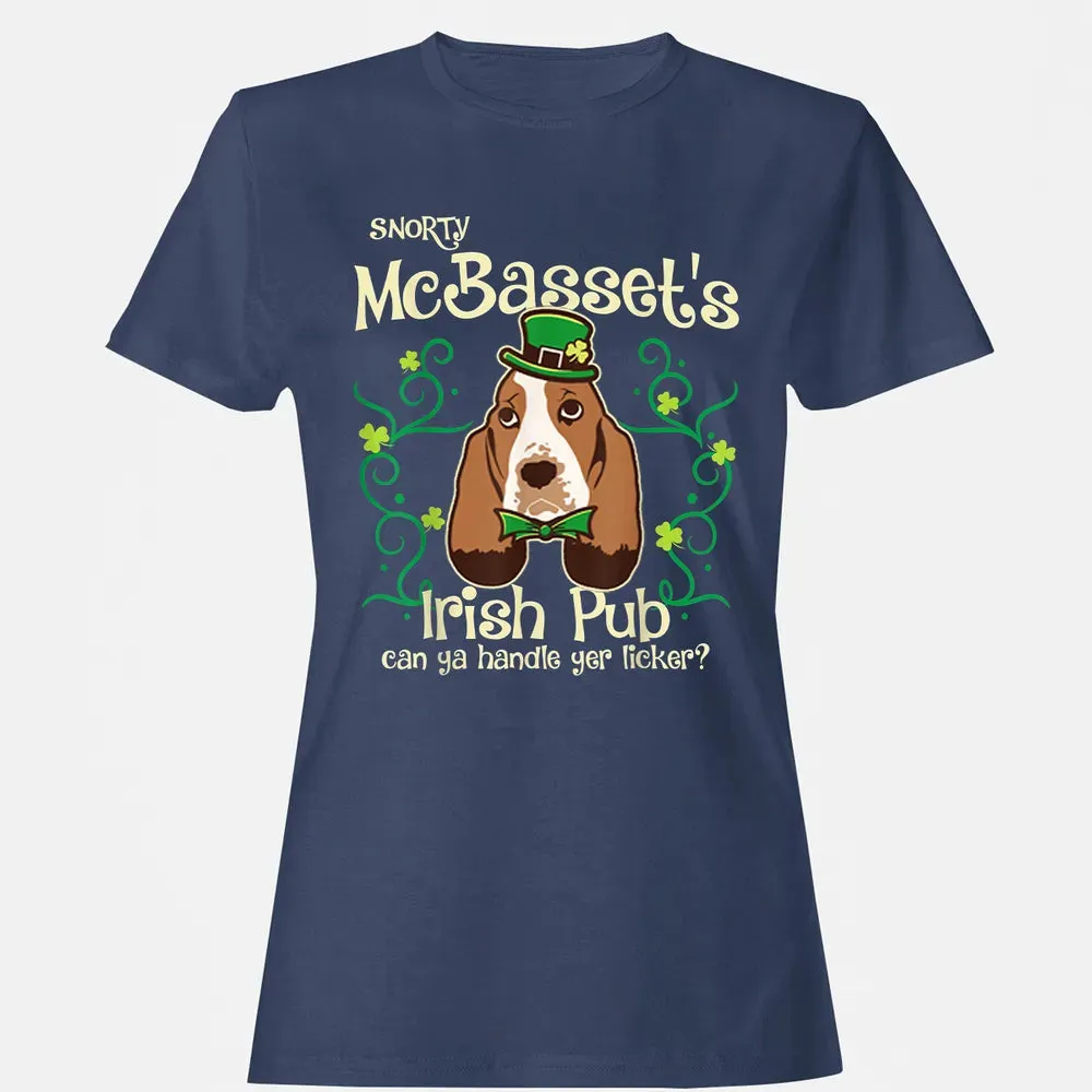 Basset Hound Dog Gifts St Patricks Day Women's T-shirt - 10