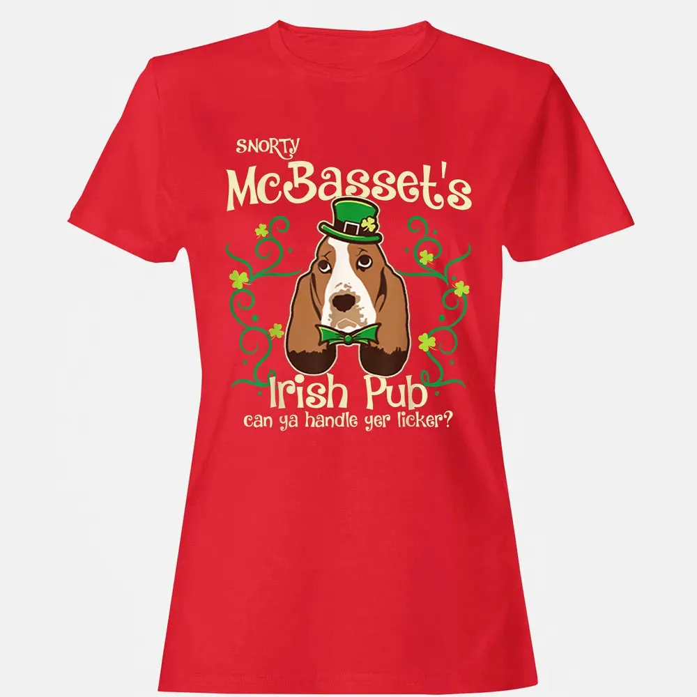 Basset Hound Dog Gifts St Patricks Day Women's T-shirt - 13