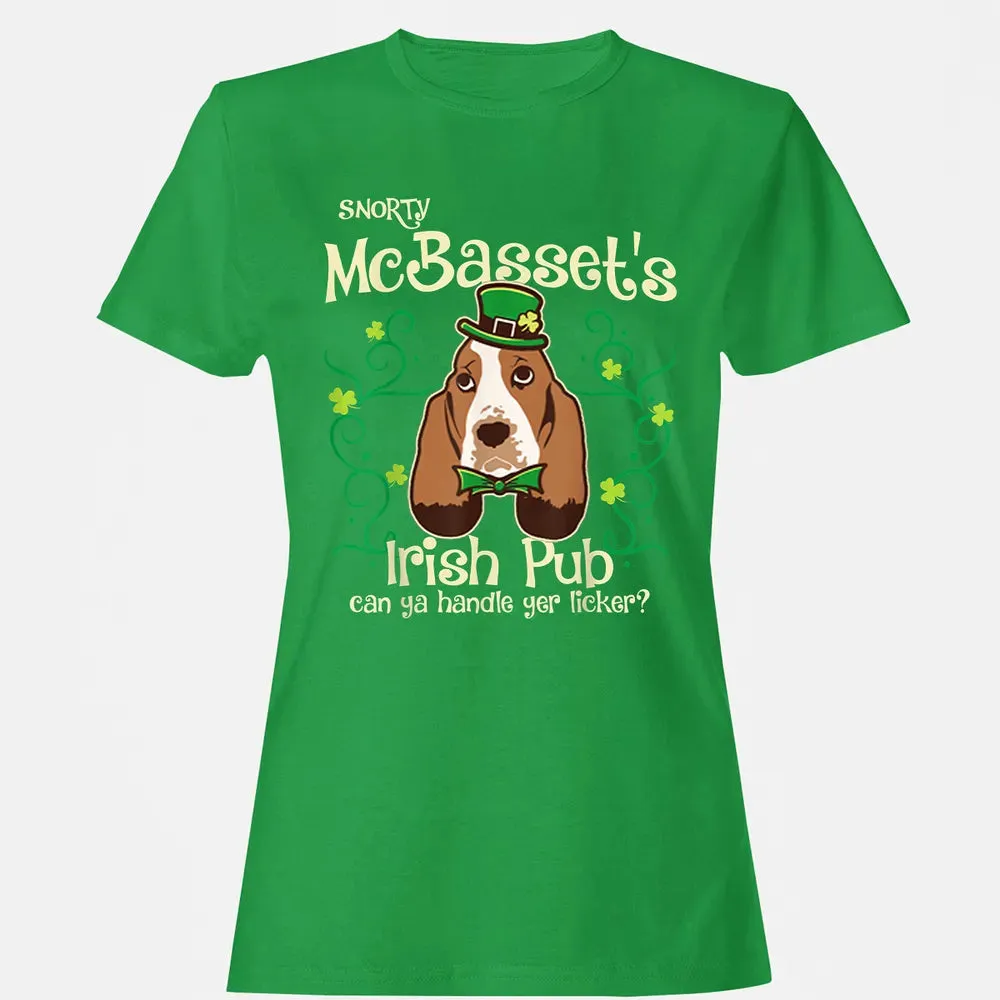 Basset Hound Dog Gifts St Patricks Day Women's T-shirt - 7