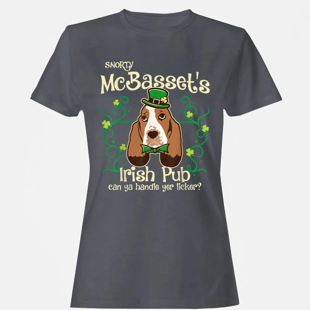 Basset Hound Dog Gifts St Patricks Day Women's T-shirt - 5
