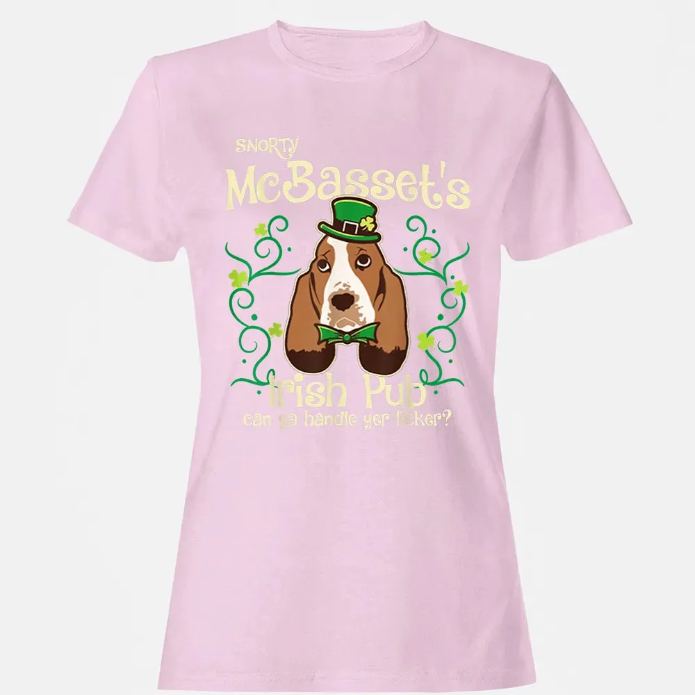 Basset Hound Dog Gifts St Patricks Day Women's T-shirt - 9
