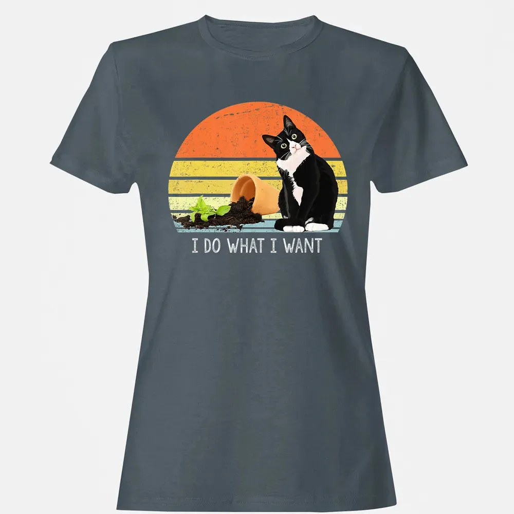 cat destroying plants funny cat plant lover Chonk Cat Women's T-shirt - 3