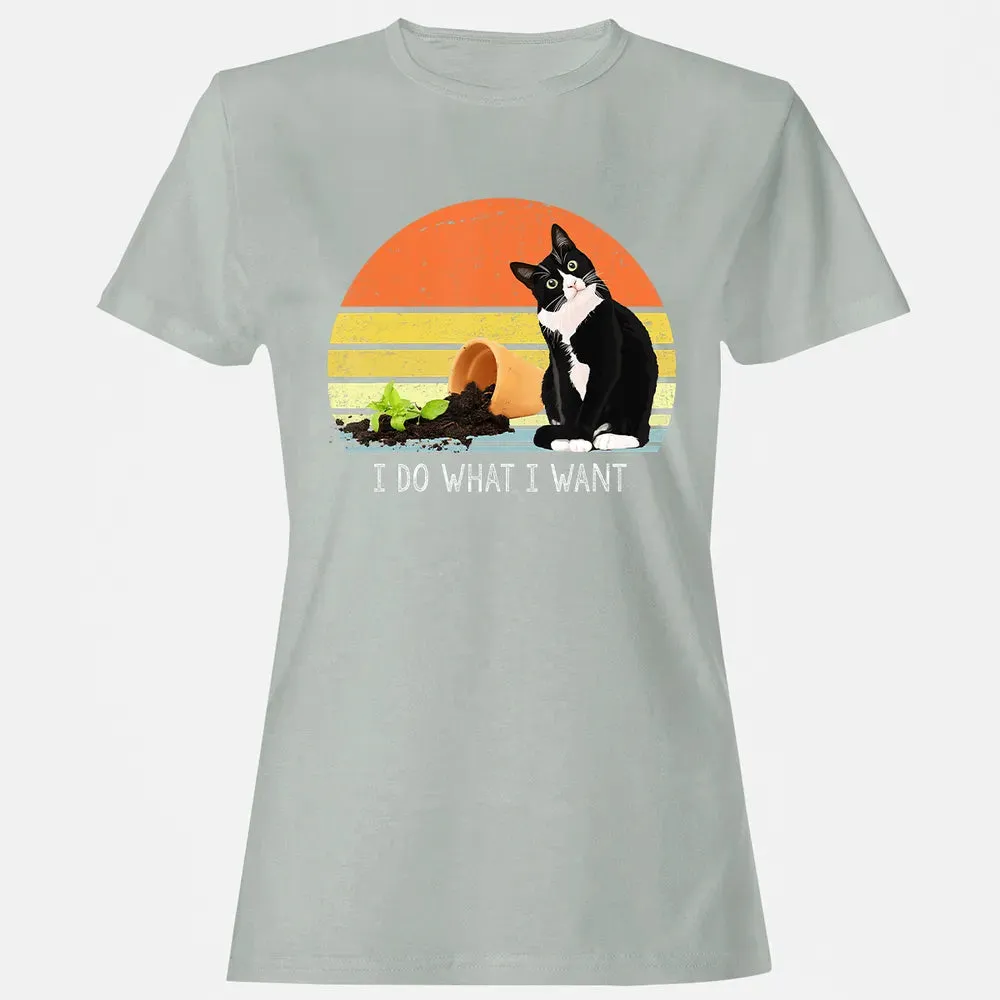cat destroying plants funny cat plant lover Chonk Cat Women's T-shirt - 2