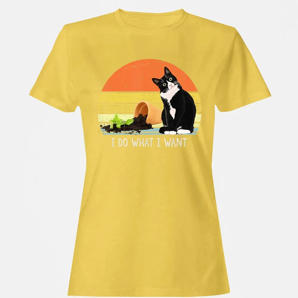 cat destroying plants funny cat plant lover Chonk Cat Women's T-shirt - 4